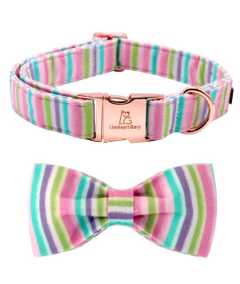 Lionheart glory Easter Dog Collar, Dog Collar with Bow, Pet Collar Adjustable Dog Collar for Dog Bowtie Dog Collars for Small Dogs