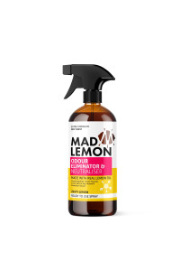 Mad Lemon Pet Odor Eliminator - Deodorizer for Dog or cat Urine Smells on carpet, Furniture & Floors - 500ml (17Fl Oz)