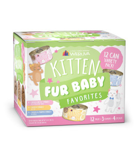Weruva Kitten, Fur Baby Favorites Variety Pack, 3oz Can (Pack of 12)