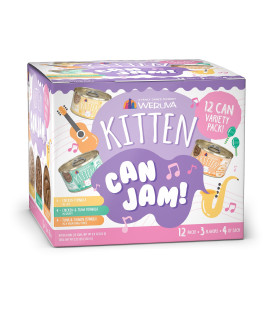 Weruva Kitten, Kitten Can Jam! Variety Pack, 3oz Can (Pack of 12)