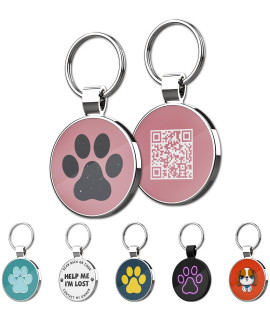 MYLUCKYTAG QR Code Pet ID Tags Dog Tags - Pet Online Profile - Scan QR Receive Instant Pet Location Alert Email