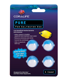 Coralife Marine PURE Water Care Bacteria Supplement 4 pack