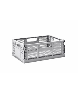 3 Sprouts Modern Folding Crate - Large - Light Gray