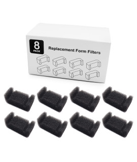 8 Pcs Cat Fountain Filters Pet Fountain Replacement Foam Filters, Activated Carbon Cat Water Fountain Filter Compatible for Pet Drinking Water Dispenser