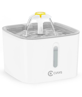 Ciays Automatic Pet Water Fountain, 84oz/2.5L Water Dispenser with 3 Replacement Filters for Cats, Dogs, Multiple Pets