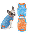 2 Pack Dog Shirts Cute Dog Clothes for Small Medium Girl Boy Soft Vest for Puppy and Cat Quick Dry Breathable Summer Pet Apparel, Medium