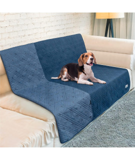 PetAmi Waterproof Dog Bed Cover Pet Blanket for Medium Large Dog, Couch Cover Sofa Furniture Protector for Dogs Cat, Reversible Water-Resistant Anti-Slip Pad Mat Quilt Washable, 52x82 Blue