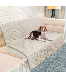 PetAmi Waterproof Dog Blanket Furniture cover Protector Quilted Anti-Slip Pet Blanket for couch Sofa Bed Dogs cats Water-Resistant Soft Large Puppy Blanket Quilt Washable - 68 x 82 Inches Beige