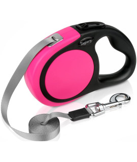 Taglory Retractable Dog Leash, 16ft No Tangle Dog Leash Retractable for Medium and Large Dogs Up to 110 lbs, One-Handed Brake, Pause, Lock, Pink