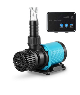JEREPET 520GPH 20W 9FT Aquarium 24V DC Water Pump with Controller, Submersible and Inline Return Pump for Fish Tank,Aquariums,Fountains,Sump,Hydroponic,Pond,Freshwater and Marine Water Use
