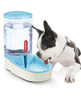PHABULS Dog Water Dispenser 1 Gallon Pet Water Dispenser Automatic Cat Feeder Large Capacity for Small and Medium Sized Pets(Blue Water)