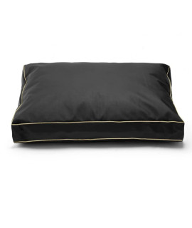 Dalema Dog Bed Cover 44L x 32W x 4H Inch.100% Waterproof Heavy Duty Durable Oxford Dog Bed Replacement Covers.Washable Removable Pet Bed Mattress Cover with Zipper.Black,Cover Only.