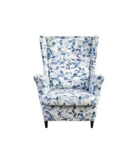 Wing chair Slipcovers 2 Pieces Stretch Spandex Wingback chair covers Sofa Slipcover Printing Wingback Armchair Slipcovers Furniture Protector couch Soft with Elastic Bottom for Wingback chairs, 22