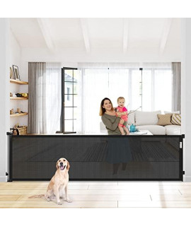92 Inch Retractable Baby Gates for Doorways Extra Wide Baby Gates Extra Wide Dog Gates for The House Baby Gates for Dogs Extra Wide Pet Gates for Dogs Outdoor Baby Gate for Stair Extra Long Baby Gate
