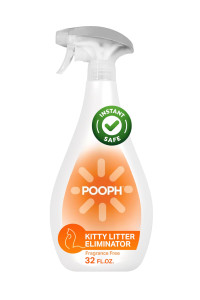 Pooph Kitty Litter Box Deodorizer, 32oz Spray - Dismantles Odors on a Molecular Basis, Cats, Freshener, Eliminator, Urine, Poop, Pee, Deodorizer, Natures, Fresh, Clean, Furniture, Potty, Safe