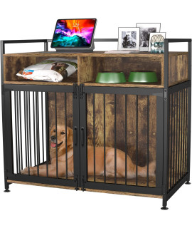 GDLF Dog Crate Furniture-Style Cages for Dogs Indoor Heavy Duty Super Sturdy Dog Kennels with Storage and Anti-Chew (41Inch = Int.dims:39.4Wx22.2Dx23H)