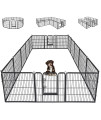 BestPet Dog Pen Playpen Dog Fence Extra Large Indoor Outdoor Heavy Duty 8 Panels 16 Panels 24 32 40 Exercise Pen Dog Crate Cage Kennel ,Hammigrid (32 W ?32 H 16 Panels)