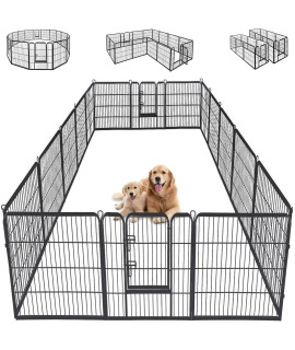 BestPet Dog Pen Playpen Dog Fence Extra Large Indoor Outdoor Heavy Duty 8 Panels 16 Panels 24 32 40 Exercise Pen Dog Crate Cage Kennel ,Hammigrid (32 W ?40 H 16 Panels)