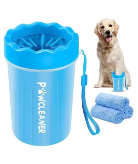 Dog Paw Cleaner, Washer, Buddy Muddy Pet Foot Cleaner for Small Medium Large Breed Dogs/Cats (with 3 absorbent towel)