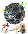 BARDIMIES Indestructible Dog Toy Ball for Aggressive Chewers- Durable Pet Toy Make Funny Giggle When Wiggle, Interactive Hard Tough Pet Toy Boredom for Large Medium Small Dog(4.6IN,Black Blue)