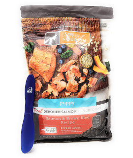 Simply Nourish Puppy Salmon and Brown Rice Dry Food 5 (Five) Pounds and Especiales Cosas Mixing Spatula