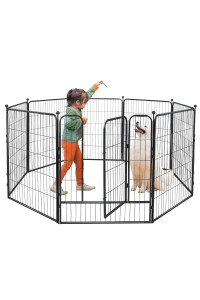 Kfvigoho Dog Playpen Outdoor 3240 Inch Height Puppy Playpen Indoor 816 Panels Heavy Duty Dog Pen Anti-Rust Exercise Fence with Doors for LargeMediumSmall Pets Play for RV camping Yard
