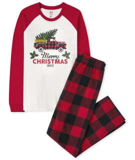 The childrens Place Family Matching christmas Holiday Fleece Pajamas Sets, Big Kid, Toddler, Baby, XMASS Truck, XSmall (Adult)