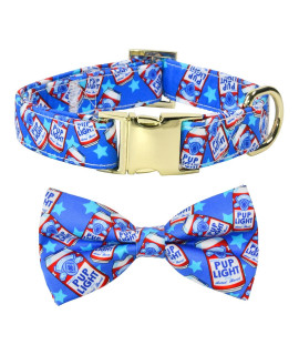 Dinosaur Dog Bow Tie Dog Collar Accessory, Detachable Bowtie, Adjustable Collar for Small Medium Large Dogs