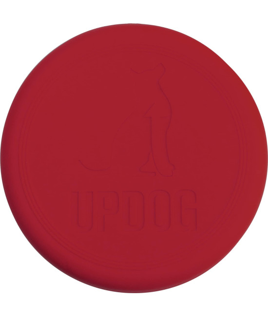 Updog Products 6-inch Dog Frisbee Small, Lightweight and Durable Frisbee for Dogs Made in USA Bright Colored Frisbee Dog Toy (Red Cherry)