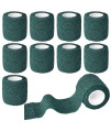 Gondiane 9 Pack 2 x 5 Yards Self Adhesive Bandage Wrap Self Stick Wrap for Ankle, Wrist, Finger, Sports, Breathable Cohesive Vet Tape for Pets (Dark Green)
