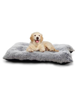 Cozyide Orthopedic Dog Beds for Small Dogs, Non-Slip Pet Bed with Soft Plush, Machine Washable Dog Bed for Crate (24 L x 18 W x 3.5 Th, Grey)