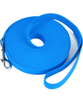 Dynmeow Training Lead for Dogs, 5M 10M 15M 20M Waterproof Long leads for Dog Training and Recall Tracking, Long Line Lead for Medium and Large Dogs, Blue, 10M