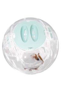 Hamster Ball Clear Plastic Sport Ball for Hamster Running Exercise Ball with Stand Small Pet Rodent Guinea Pig Mice Gerbil Jogging Ball Toy (16cm/6.3inch, Blue)