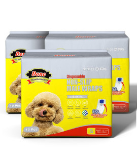 Dono Disposable Male Dog Wraps, Non-Slip Design Male Dog Diapers Puppy Doggy Super Absorbent Leak-Proof Fit Excitable Urination, Incontinence