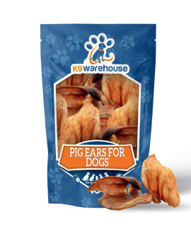 K9warehouse?- Premium Pig Ears for Dogs - Natural Pigs Ears Strips Dog Treats for Puppies, Small, Medium and Large Dogs - Healthy, Tasty Pig Ear Made for Dogs Chew Treat