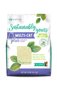 Sustainably Yours Natural Cat Litter, Multi-Cat Plus, 10 lbs
