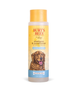 Burt's Bees for Pets Coconut Vanilla Shampoo & Conditioner 2-in-1 Dog Shampoo and Conditioner with 98.2% Natural Ingredients Coconut Vanilla Dog Shampoo & Conditioner Soothes and Softens Dogs