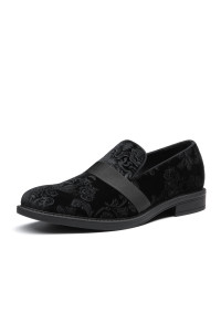 Bruno Marc Mens SBOX227M Dress Tuxedo Shoes Slip-on classic Wedding Loafers,Black,Size 7