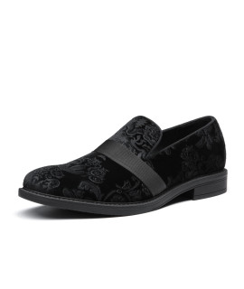Bruno Marc Mens SBOX227M Dress Tuxedo Shoes Slip-on classic Wedding Loafers,Black,Size 7