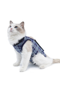 Cat Recovery Suit for Abdominal Wounds or Skin Diseases,Anti Licking Wounds Breathable E-Collar Alternative for Cats and Dogs, After Surgery Wear Pet Surgical Recovery Pajama Suit Onesies for Cats