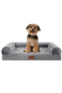 Mesa Lemon Dog Beds for Medium Dogs, Washable Dog Bed with Removable Cover, Orthopedic Dog Bed with Waterproof Lining, Memory Foam Bolster Dog Sofa with Nonskid Bottom, Waterproof Dog Bed