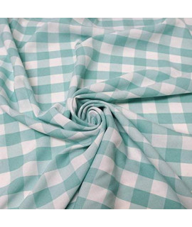 1 checkered gingham PolyPoplin Fabric by The Yard - 60 Inch Wide