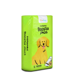 PAWPANG Disposable Dog Diaper Liners Booster Pads for Male & Female Dogs, 100ct, 4 Sizes Variations, Doggie Diaper Inserts fit Most Types of Dog Diapers - Pet Belly Bands & Male Wraps (Large (100 ct))