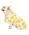 HDE Dog Bathrobe Super Absorbent Quick Drying Towel with Hood for All Dog Breeds Sizes S-XXL - White Rubber Ducks - S
