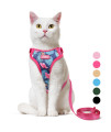 Supet Cat Harness and Leash Escape Proof for Walking, Adjustable Cat Vest Harness and Leash Set for Large and Small Kittens Dogs