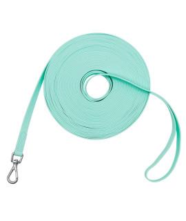 Waterproof Dog Training Leash 50FT 30FT 15FT 10FT 5FT Heavy Duty Recall Long Lead for Large Medium Small Dogs (15FT, Mint Green)