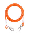 Dog Tie Out Cable for Dogs Outside Up to 125/250lbs,10/20/30/50FT Long Dog Leashe&Chains,Small-Large Dogs Runner Cable for Yard,Heavy Duty Dog Lead Line for Outdoor,Camping,Yard (125lbs 20FT, Orange)