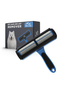 PETSOLE Pet Hair Remover Roller - Dog & Cat Fur Remover with Self-Cleaning Base - Efficient Animal Hair Removal Tool - Perfect for Furniture, Couch, Carpet, Car Seat and Other Surfaces (Blue)