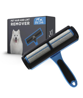 PETSOLE Pet Hair Remover Roller - Dog & Cat Fur Remover with Self-Cleaning Base - Efficient Animal Hair Removal Tool - Perfect for Furniture, Couch, Carpet, Car Seat and Other Surfaces (Blue)