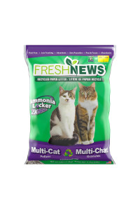 Fresh News Multi-Cat Non Clumping Paper Cat Litter, 25 Pound